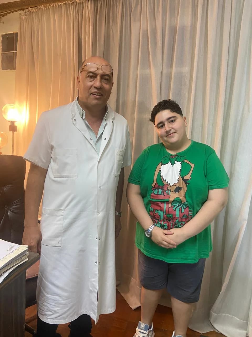 بعد شهر من طي المعده حيث كان يعاني من ضيق تنفس أثناء النوم و إختفى بع العمليه