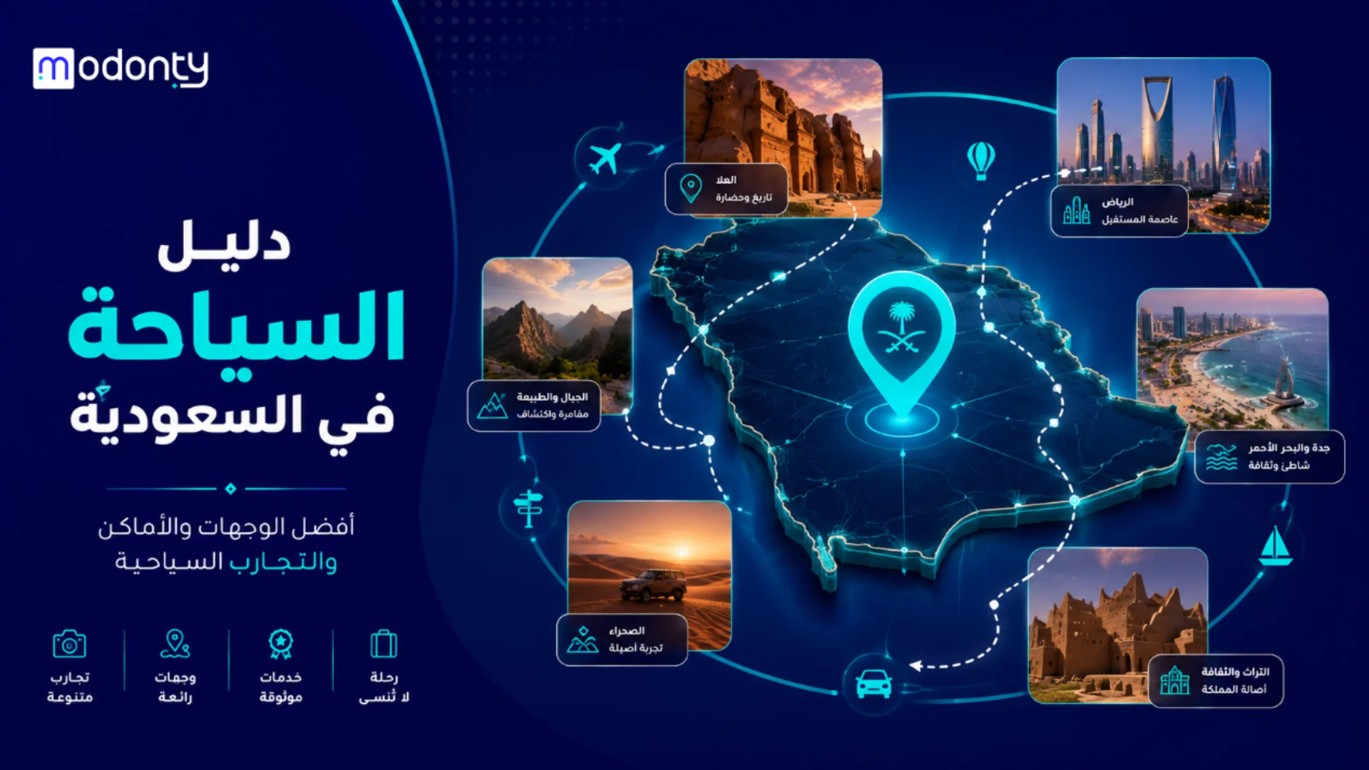 دليل السياحة في السعودية لأفضل الوجهات والأماكن والتجارب السياحية