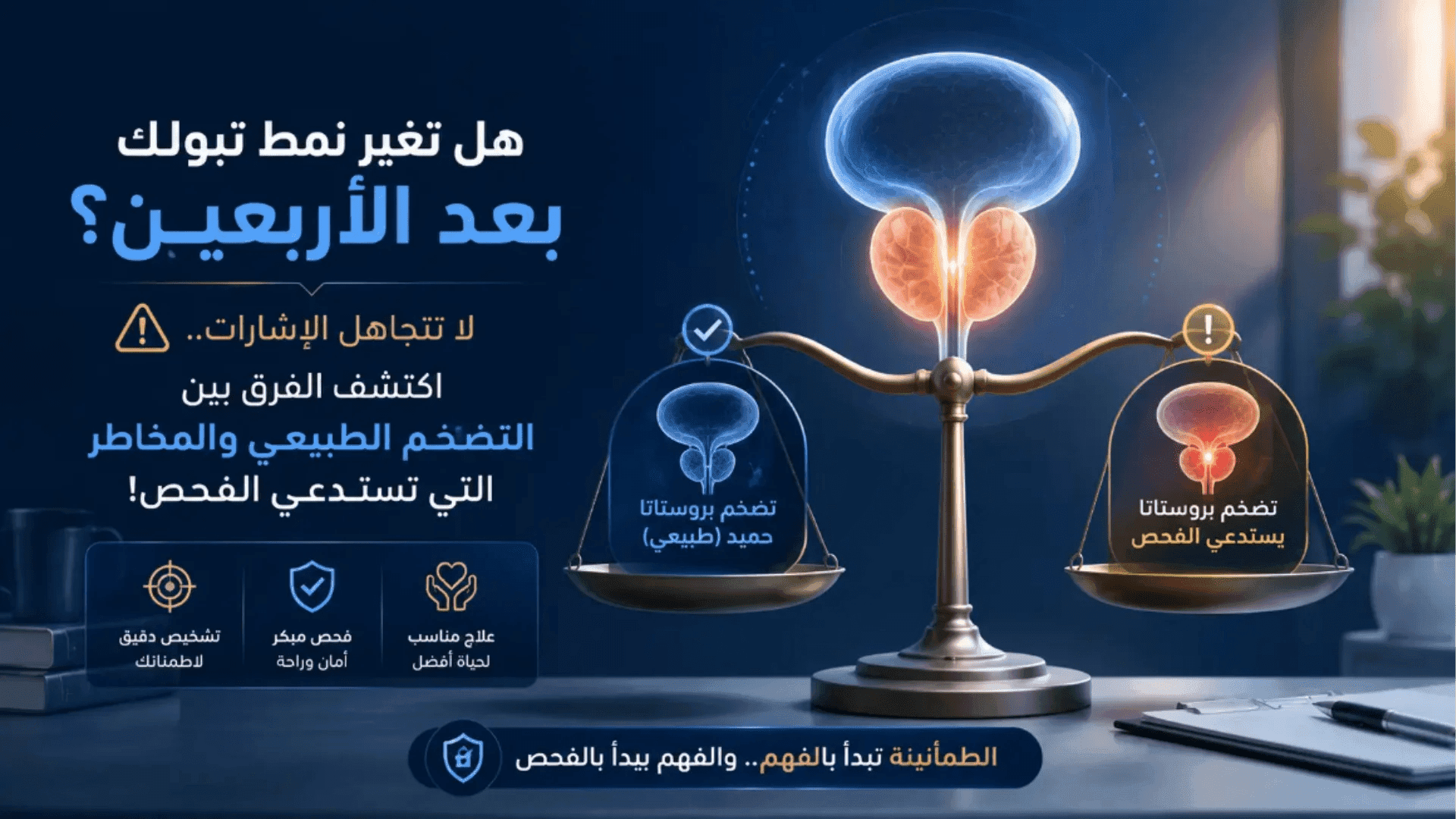 تعرف على أعراض تضخم البروستاتا والفرق بين التضخم والسرطان