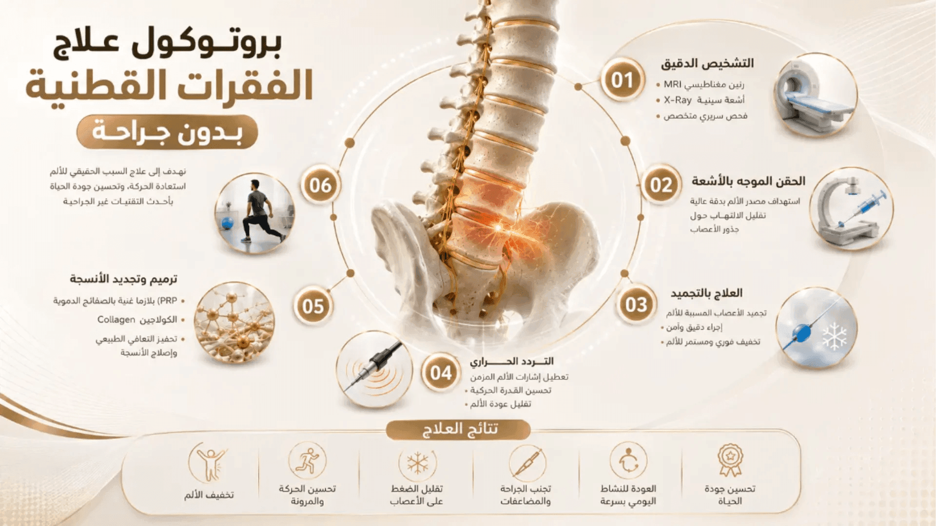 دليل بروتوكول علاج الفقرات القطنية بدون جراحة